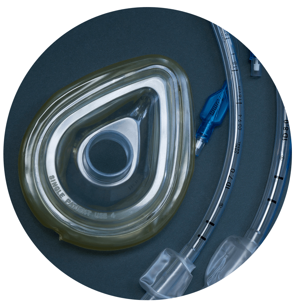 close up of general anesthesia