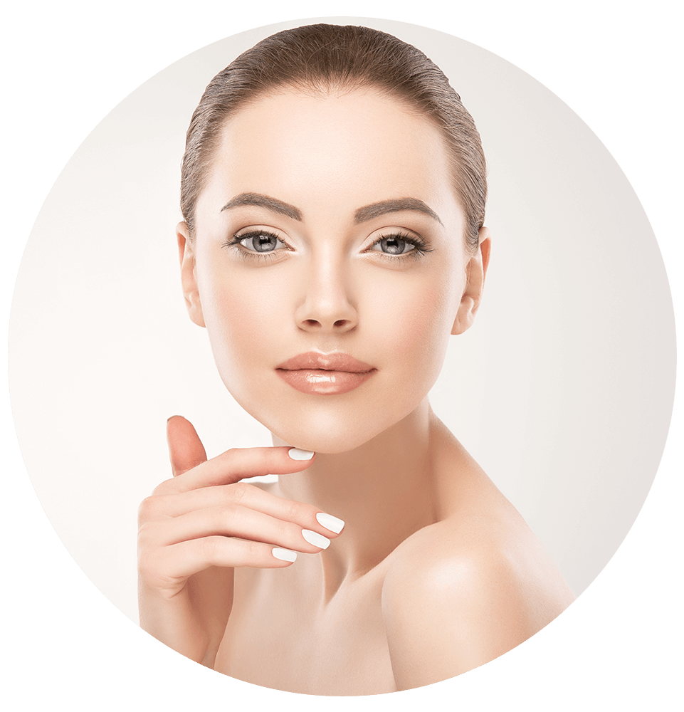 Beautiful Young Woman with Clean Fresh Skin